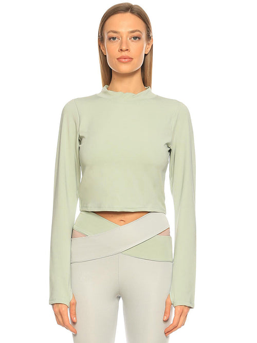Custom Design Back Decollete Crop | Green
