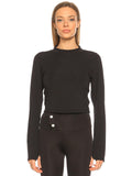 Custom Design Back Decollete Crop | Black