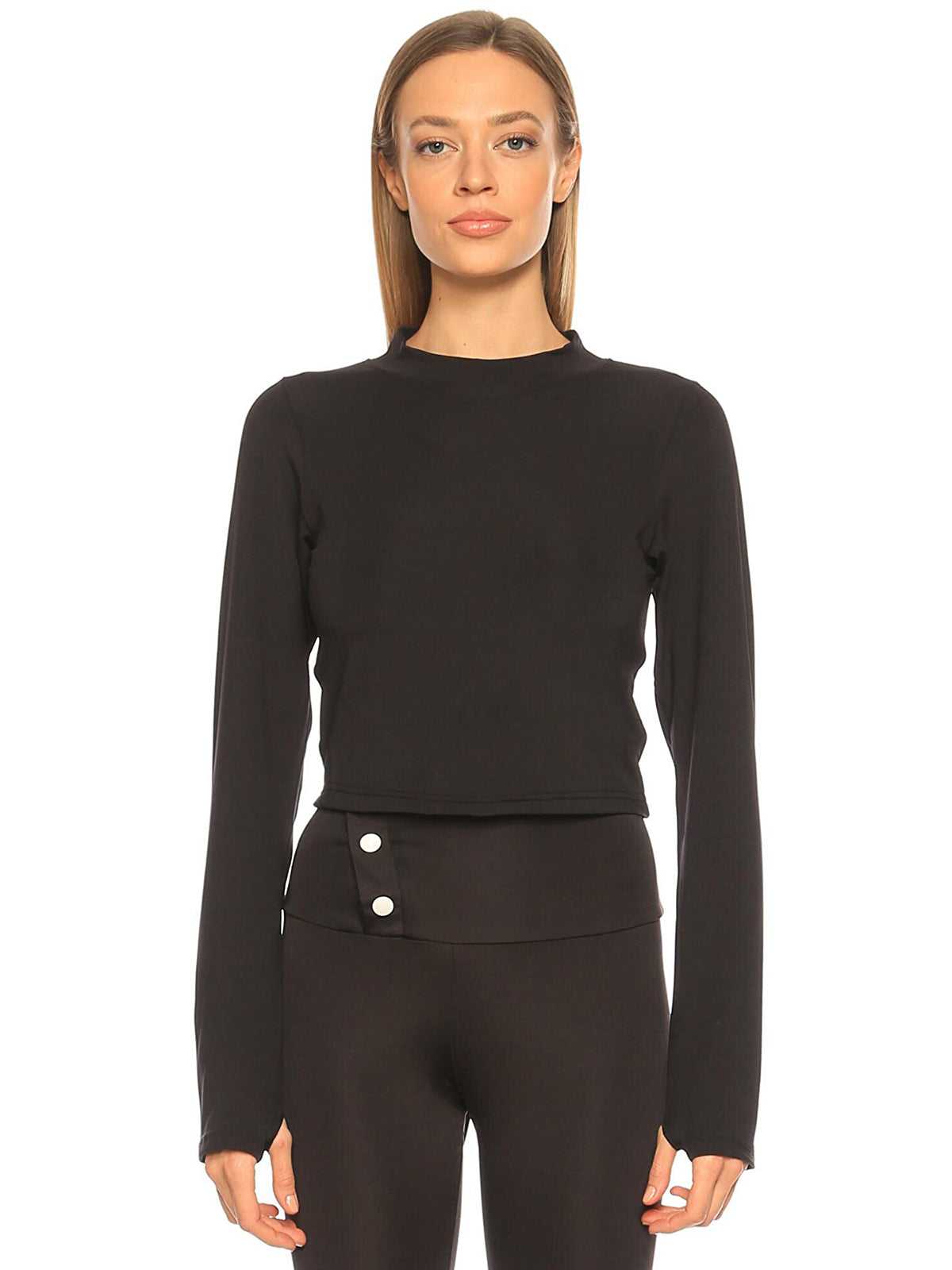 Custom Design Back Decollete Crop | Black