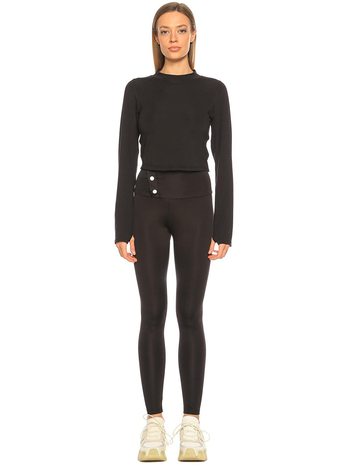 Custom Design Back Decollete Crop | Black