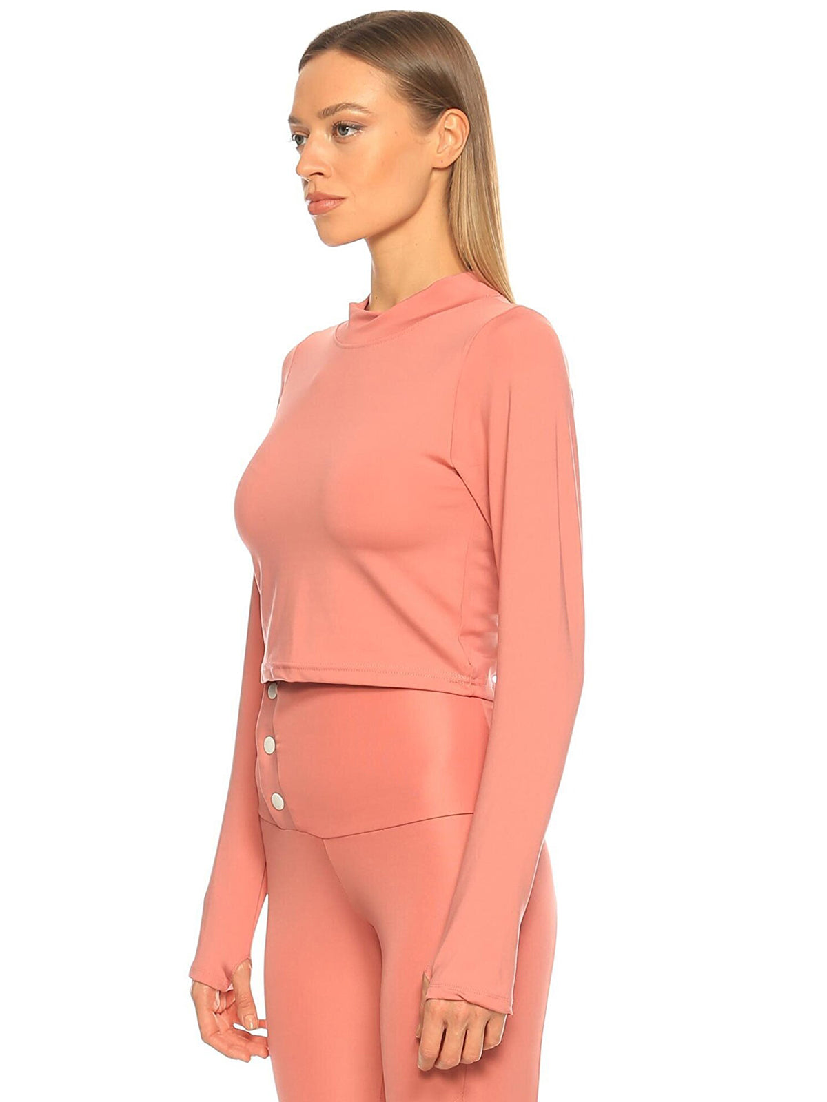 Custom Design Back Decollete Crop | Salmon