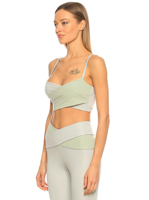 Cross Line Sports Bra | Green