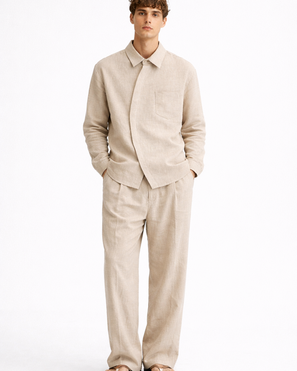 Fold Shirt - Beige