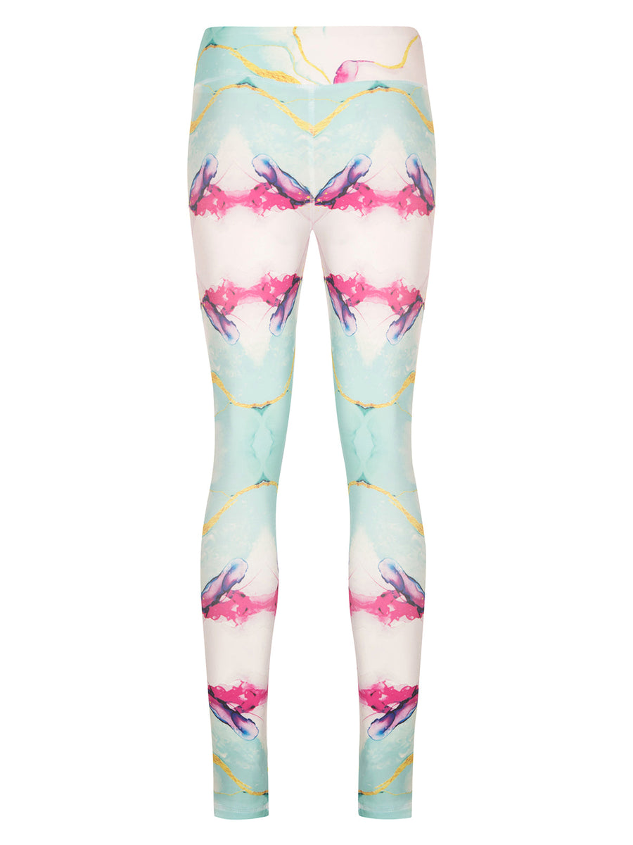 Endurance Printed Leggings- BEIGE