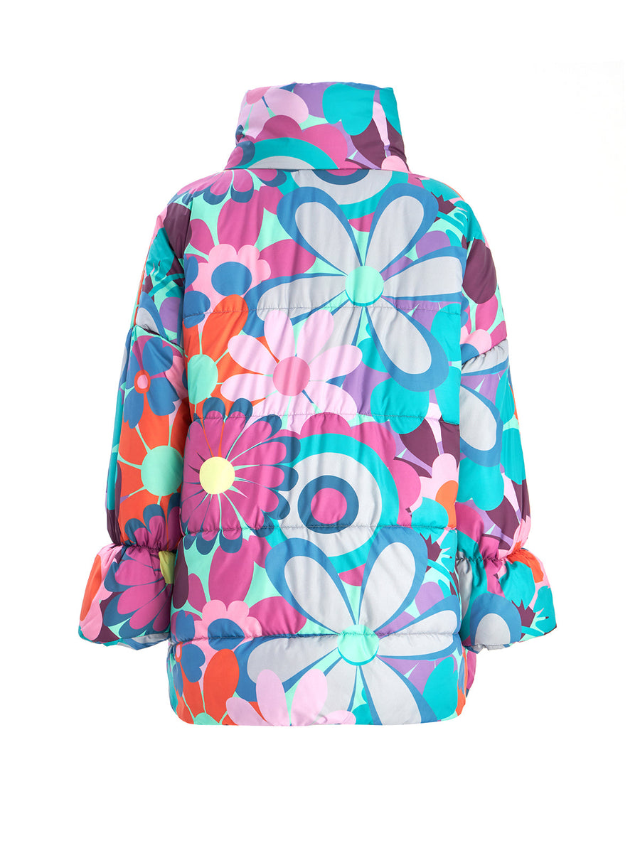 Flower Printed Puffer Jacket